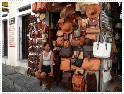 Leather vendor, Salvador, Brazil