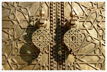 A door to the Royal Palace, F&egrave;s