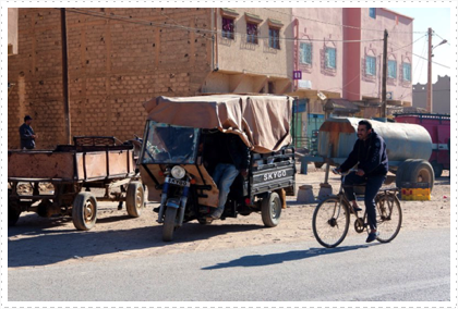 Many modes of transportation in the countryside.
